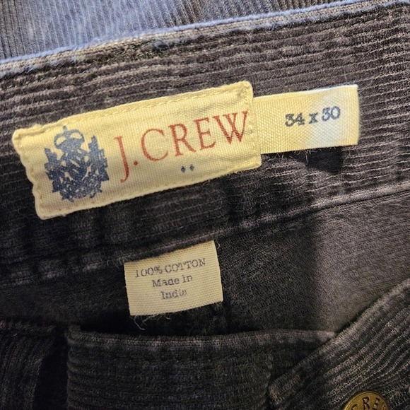 J. Crew Mens Corduroy Pants Size 34X30 Straight Leg Gray Y2K - Picture 6 of 9